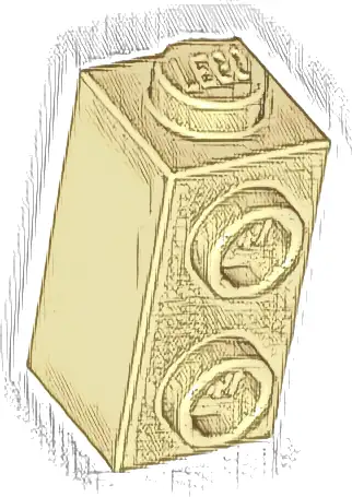 Brick, Modified 1 x 1 x 1 2/3 with Studs on Side