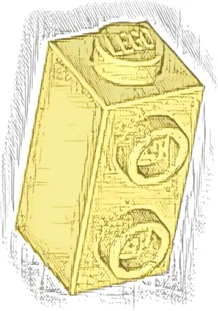 Brick, Modified 1 x 1 x 1 2/3 with Studs on Side