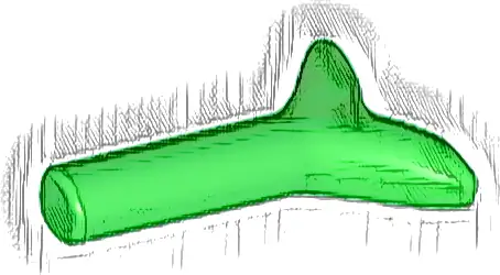 Plant Stem with Bar (Carrot Top / Twig)