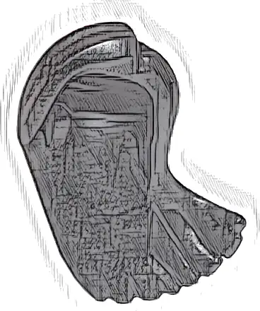 Minifigure, Hair Female Long, Parted on Left, Swept over Left Side