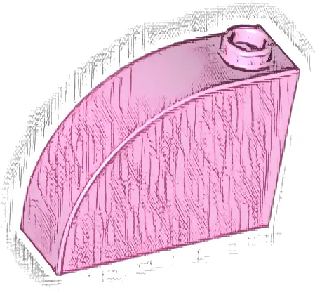 Slope, Curved 3 x 1 x 2 with Hollow Stud