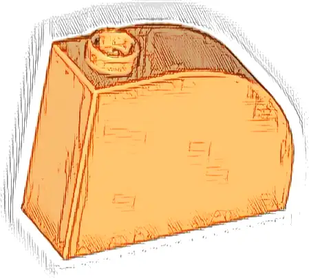 Slope, Curved 3 x 1 x 2 with Hollow Stud