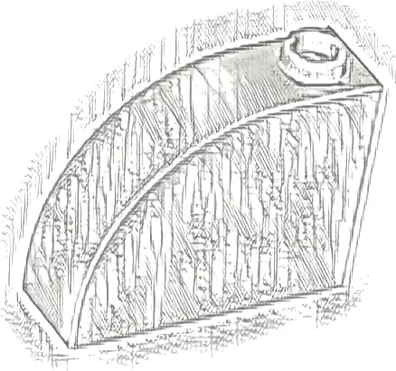 Slope, Curved 3 x 1 x 2 with Hollow Stud