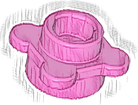 Plate, Round 1 x 1 with Flower Edge (4 Knobs / Petals)