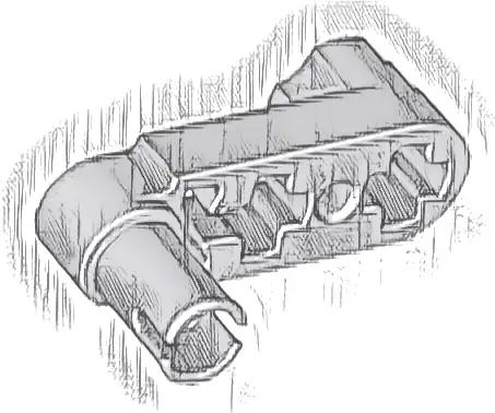 Technic, Liftarm, Modified Crank / Pin 1 x 3 - Axle Holes