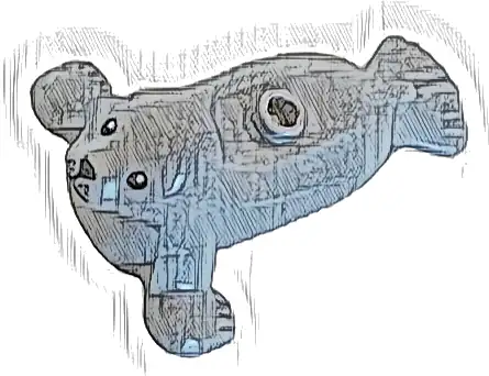 Seal with Stud on Back with Black Eyes, Nose, Mouth and Whisker Dots Pattern