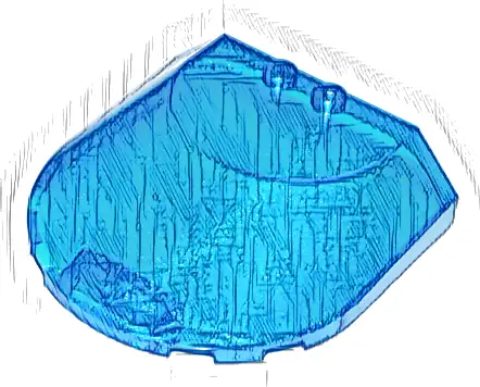 Windscreen 6 x 6 x 1 1/3 Curved
