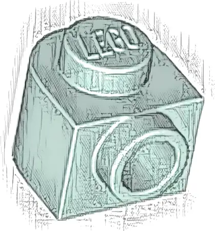 Brick, Round 1 x 1 x 2/3 Half Circle Extended with Stud on Side