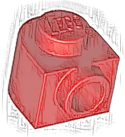 Brick, Round 1 x 1 x 2/3 Half Circle Extended with Stud on Side