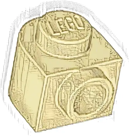 Brick, Round 1 x 1 x 2/3 Half Circle Extended with Stud on Side