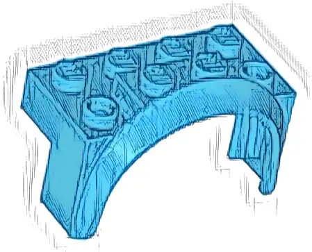 Vehicle, Mudguard 4 x 2 1/2 x 2 with Arch Round