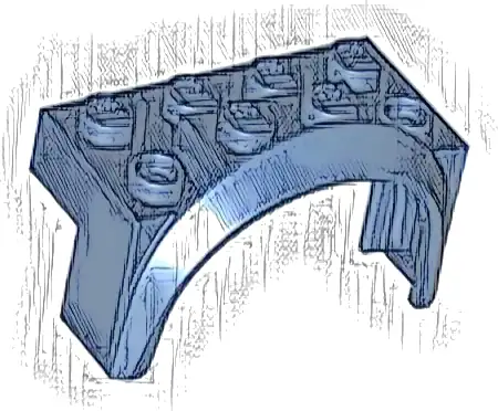 Vehicle, Mudguard 4 x 2 1/2 x 2 with Arch Round