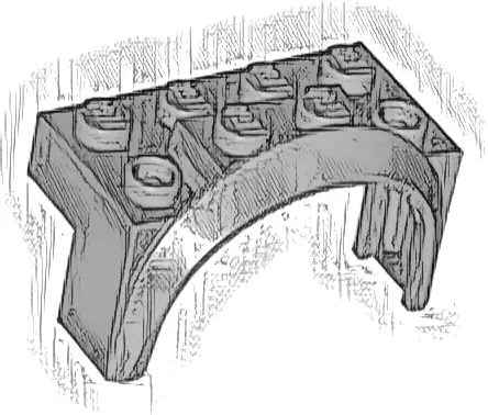 Vehicle, Mudguard 4 x 2 1/2 x 2 with Arch Round