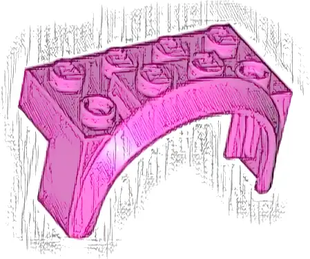 Vehicle, Mudguard 4 x 2 1/2 x 2 with Arch Round