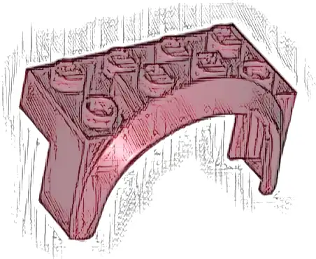 Vehicle, Mudguard 4 x 2 1/2 x 2 with Arch Round