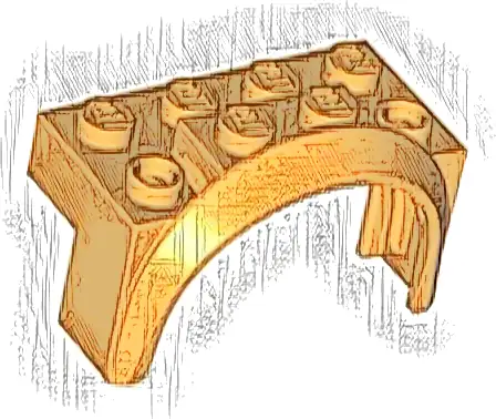 Vehicle, Mudguard 4 x 2 1/2 x 2 with Arch Round