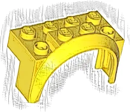 Vehicle, Mudguard 4 x 2 1/2 x 2 with Arch Round