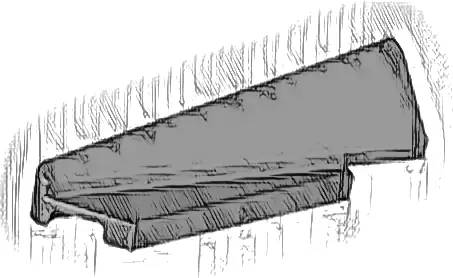 Wedge 5 x 1 x 1 1/3 with 4 x 1 Base Left