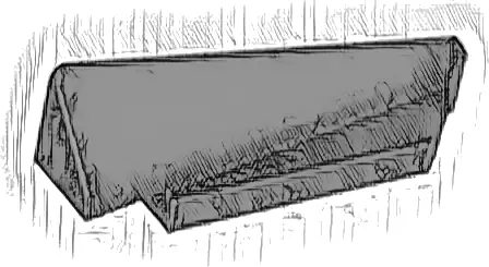 Wedge 5 x 1 x 1 1/3 with 4 x 1 Base Right