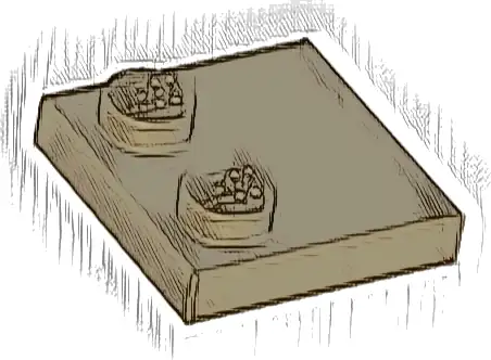 Tile, Modified 2 x 2 with Studs on Edge