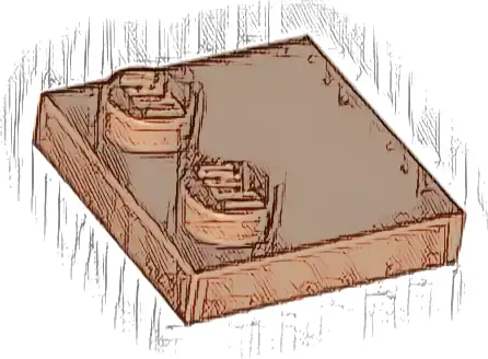 Tile, Modified 2 x 2 with Studs on Edge