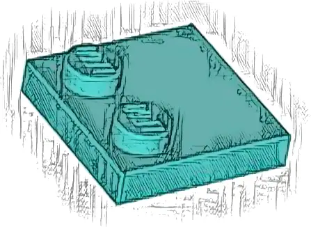 Tile, Modified 2 x 2 with Studs on Edge