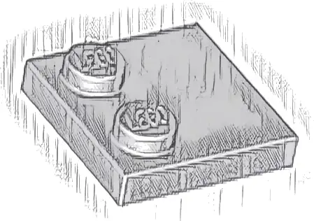 Tile, Modified 2 x 2 with Studs on Edge