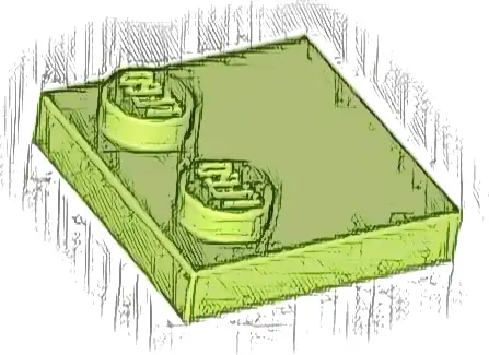 Tile, Modified 2 x 2 with Studs on Edge