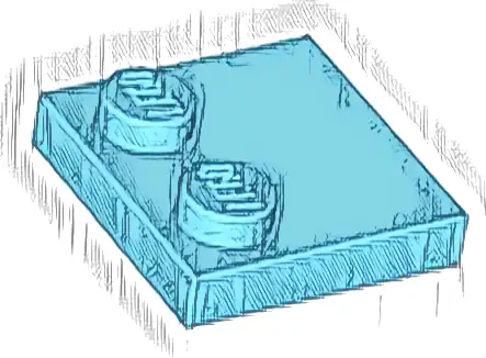 Tile, Modified 2 x 2 with Studs on Edge