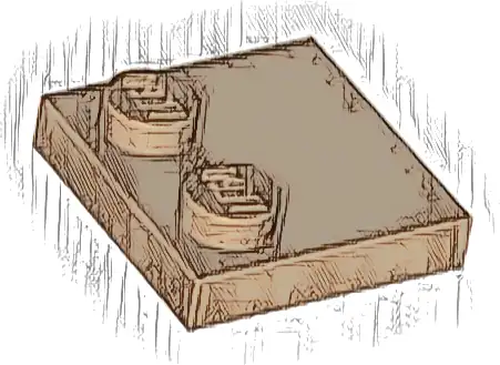 Tile, Modified 2 x 2 with Studs on Edge