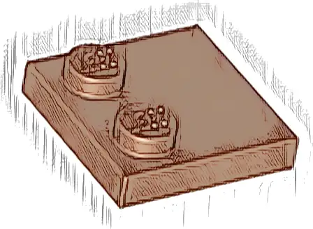 Tile, Modified 2 x 2 with Studs on Edge