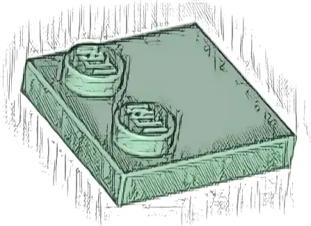 Tile, Modified 2 x 2 with Studs on Edge