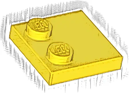 Tile, Modified 2 x 2 with Studs on Edge