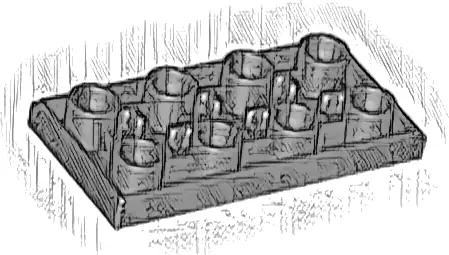 Tile, Modified 2 x 4 Inverted