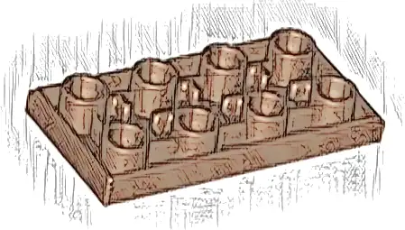 Tile, Modified 2 x 4 Inverted