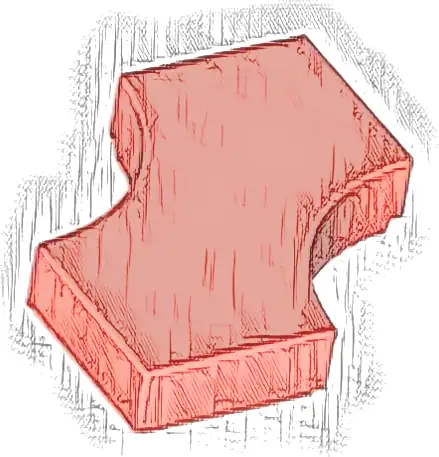 Tile, Modified 2 x 2 with 2 1 x 1 Curved Cutouts (Double Arrow)