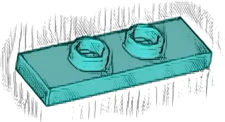 Plate, Modified 1 x 3 with 2 Studs (Double Jumper)