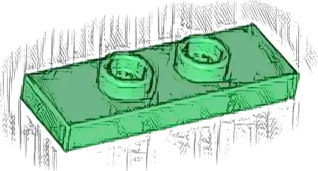 Plate, Modified 1 x 3 with 2 Studs (Double Jumper)