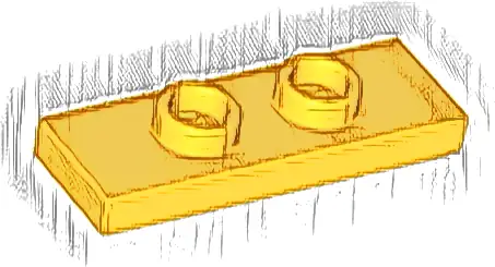 Plate, Modified 1 x 3 with 2 Studs (Double Jumper)