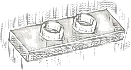 Plate, Modified 1 x 3 with 2 Studs (Double Jumper)