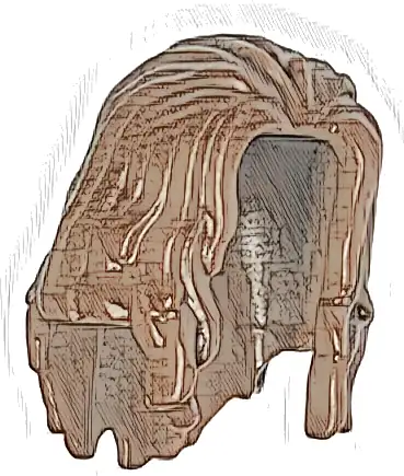 Minifigure, Hair Long, Parted in Front