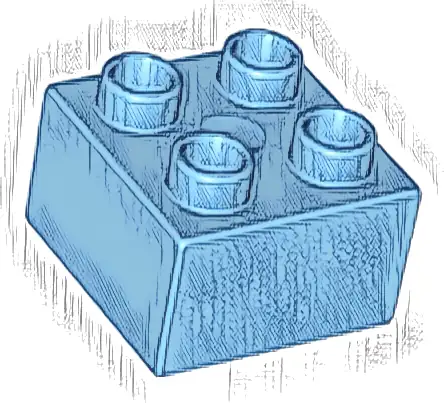 Duplo, Brick 2 x 2