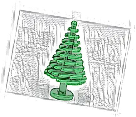 Plant, Tree Pine Large 4 x 4 x 6 2/3