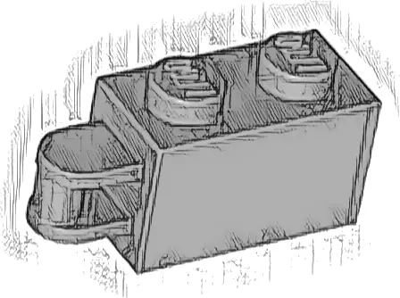 Brick, Modified 1 x 2 with Bar Handle on End - Bar Flush with Edge