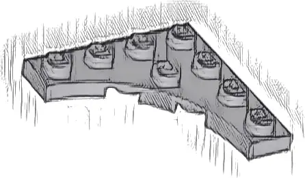 Plate, Modified 4 x 4 with 3 x 3 Curved Cutout