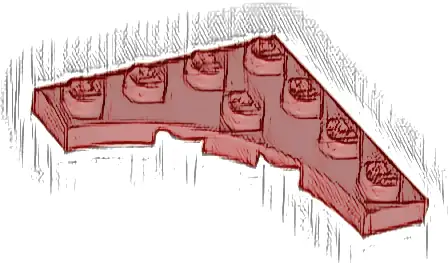 Plate, Modified 4 x 4 with 3 x 3 Curved Cutout