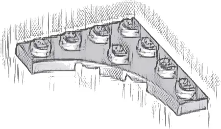 Plate, Modified 4 x 4 with 3 x 3 Curved Cutout