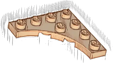 Plate, Modified 4 x 4 with 3 x 3 Curved Cutout