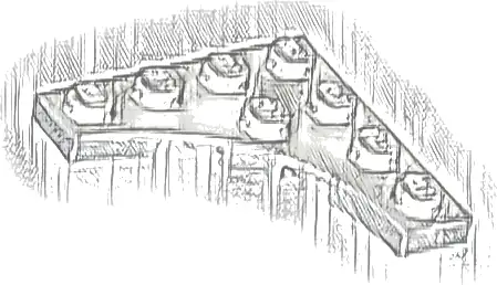 Plate, Modified 4 x 4 with 3 x 3 Curved Cutout