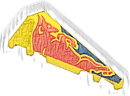 Wedge 5 x 2 Right with Red Bull on Dark Blue Panel Pattern